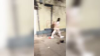 ladies in mini skirts fight it out