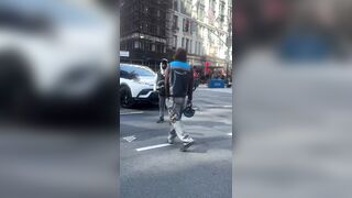 Wild NYC Moment: Bystander Literally PAYS Delivery Drivers to Stop Fighting