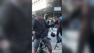 Wild NYC Moment: Bystander Literally PAYS Delivery Drivers to Stop Fighting