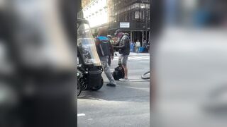 Wild NYC Moment: Bystander Literally PAYS Delivery Drivers to Stop Fighting