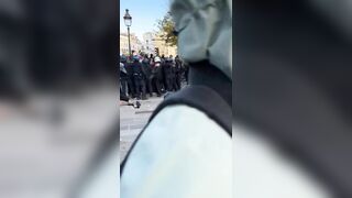Protester Knee-Struck in the Face During Arrest