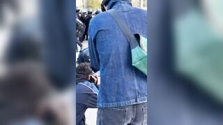 Protester Knee-Struck in the Face During Arrest