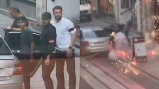 Handcuffed Man Escapes Police During Fireworks Attack