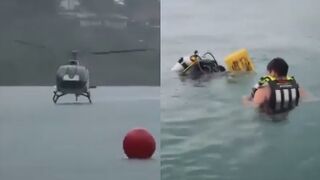 Two feared dead as Helicopter carrying seven people plunges into Lake Atitlan in Guat