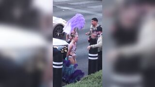 Phony Vegas showgirls allegedly attack tourists over $20 tip in wild Strip brawl
