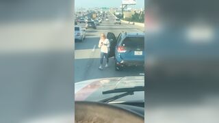 Some People Need Their License Revoked. Woman Stops In The Middle Of Miami Traffic