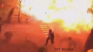 Man miraculously saved himself moments before a drone struck a kindergarten