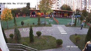Man miraculously saved himself moments before a drone struck a kindergarten