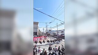 Two men were killed and 16 others injured in separate danjiri float crashes in Osaka