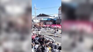 Two men were killed and 16 others injured in separate danjiri float crashes in Osaka