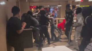 Another McDonald’s turns into a free-for-all while one person sits and absorbs a beating