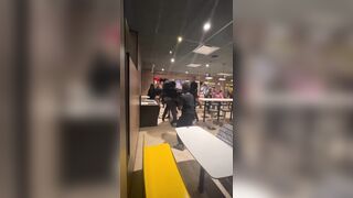 Another McDonald’s turns into a free-for-all while one person sits and absorbs a beating