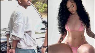 Full video: Bhad Bhabie's boyfriend Le Vaughn detained after Hollywood car crash.