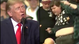 Trump as a protester was removed from his rally: “He's got to go on a diet fast"