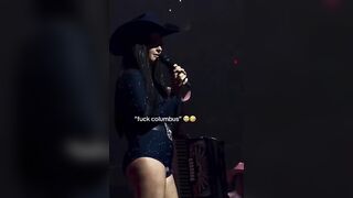 Kacey Musgraves says “F**k Columbus” while branding the explorer a “loser.”
