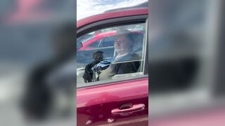 Confronted Driver Refuses to Leave Car After Racial Slurs