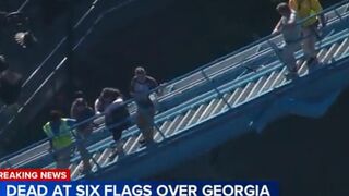 A person died at a SixFlags amusement park in Georgia on Monday, officials confirmed. Riders were seen being evacuated from the Goliath rollercoaster at the park