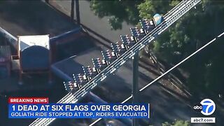 A person died at a SixFlags amusement park in Georgia on Monday, officials confirmed. Riders were seen being evacuated from the Goliath rollercoaster at the park