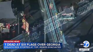 A person died at a SixFlags amusement park in Georgia on Monday, officials confirmed. Riders were seen being evacuated from the Goliath rollercoaster at the park
