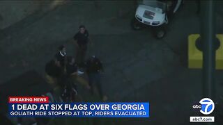A person died at a SixFlags amusement park in Georgia on Monday, officials confirmed. Riders were seen being evacuated from the Goliath rollercoaster at the park