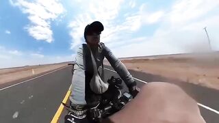 Woman gets chased down by a lunatic with machete as she was riding solo through Kenya