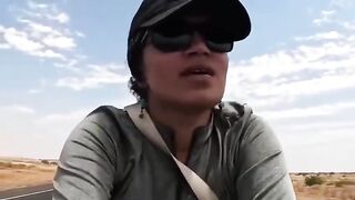 Woman gets chased down by a lunatic with machete as she was riding solo through Kenya