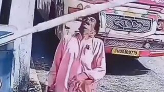 Toll Booth Takes Literal Aim at Unsuspecting Walker