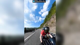 Biker girlfriend fall from the Bike at high speed