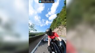 Biker girlfriend fall from the Bike at high speed