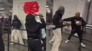 A theft inside Burlington quickly turned into a chaotic confrontation