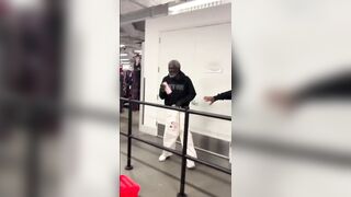 A theft inside Burlington quickly turned into a chaotic confrontation