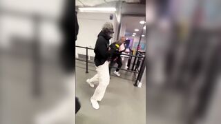 A theft inside Burlington quickly turned into a chaotic confrontation