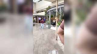 A swing in the middle of a shopping mall in Mexico violently struck a young woman