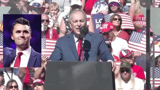 A Charlie Kirk chant just broke out at President Trump's Arizona rally
