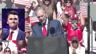 A Charlie Kirk chant just broke out at President Trump's Arizona rally
