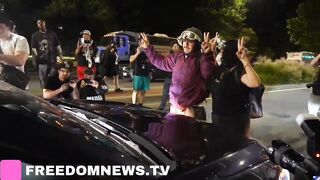Driver Refuses “Free Palestine,” Rams Chicago Rioter Blockade, Then Confronts Them