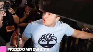 Driver Refuses “Free Palestine,” Rams Chicago Rioter Blockade, Then Confronts Them