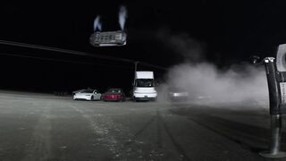 Tesla Roadster Flys and Flips