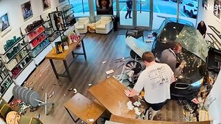 Florida couple survives after being hit by car crashing through nail salon