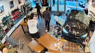 Florida couple survives after being hit by car crashing through nail salon