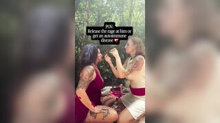 Liberal feminists take part in bizarre ceremony at a ‘rage retreat’