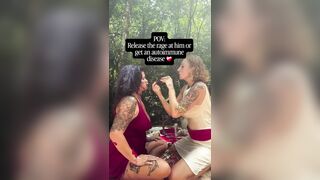 Liberal feminists take part in bizarre ceremony at a ‘rage retreat’