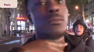 A TVE journalist reporting from Paris on the ongoing riots is confronted by criminals