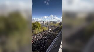 Footage from central Paris today amid intense rioting across France.