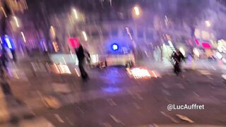 French police surrender and run like scared children in Paris riot