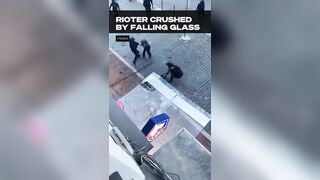 Another Rioter crashed by falling glass