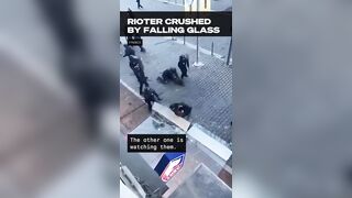 Another Rioter crashed by falling glass