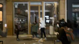 Islamist Demons saying “She is a Muslim sister. Don’t loot here, let’s go there!”