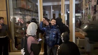Islamist Demons saying “She is a Muslim sister. Don’t loot here, let’s go there!”