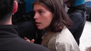 Italian libcunt scolds police for forcibly handling migrant invaders. Seconds later,